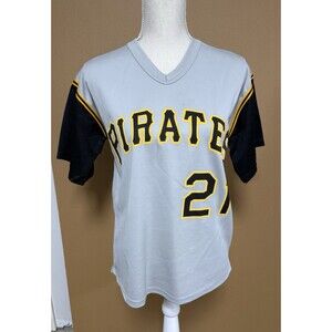 Pittsburgh Pirates #21 Roberto Clemente V Neck Tee Medium